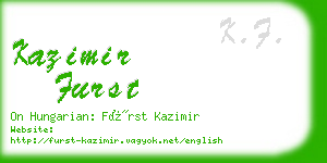 kazimir furst business card